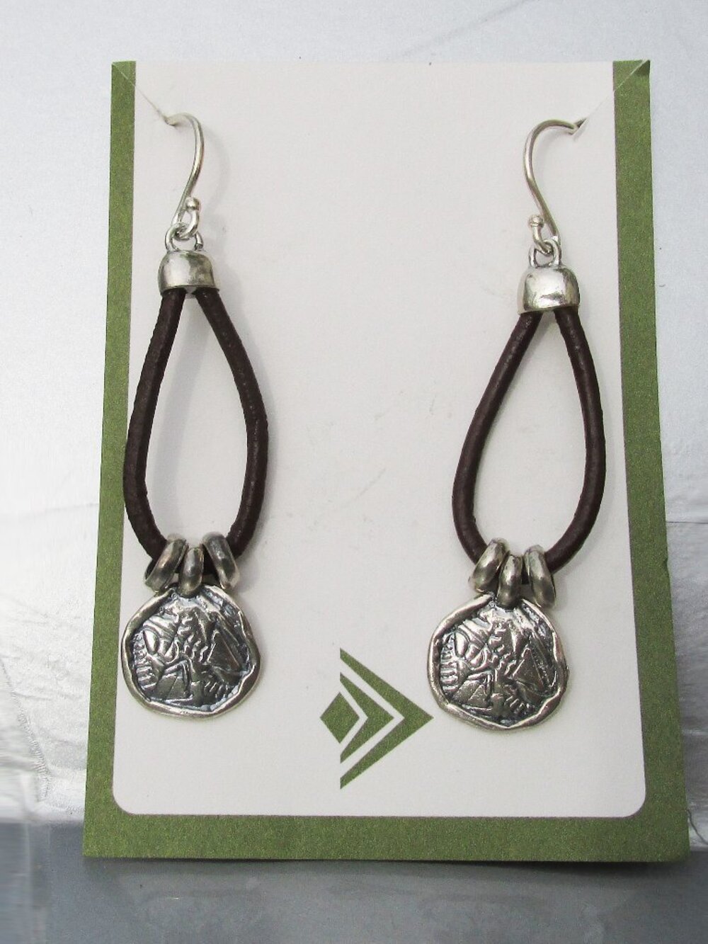 New on Card SILPADA Sterling Silver Leather PRAIRIE GIRL Earrings W2179